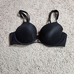 VICTORIA'S SECRET Fabulous By VS Plunge / Plongeant BRA - sz 34C - black